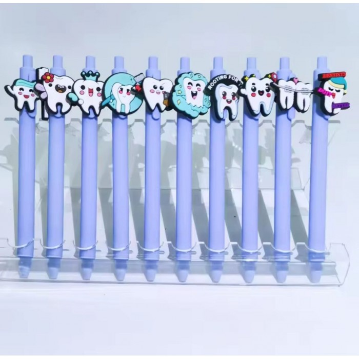 Набор стоматологических ручек с фигурками зубиков, 10 шт