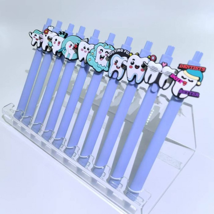 Набор стоматологических ручек с фигурками зубиков, 10 шт