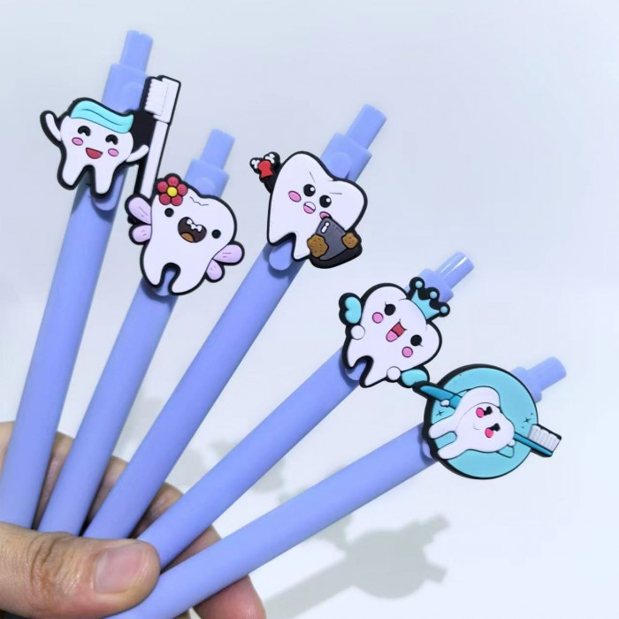 Набор стоматологических ручек с фигурками зубиков, 10 шт