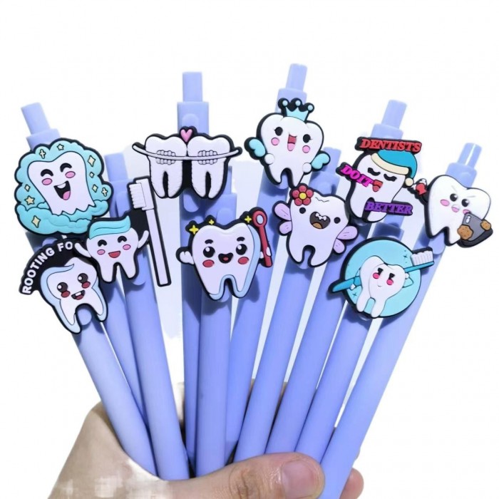 Набор стоматологических ручек с фигурками зубиков, 10 шт