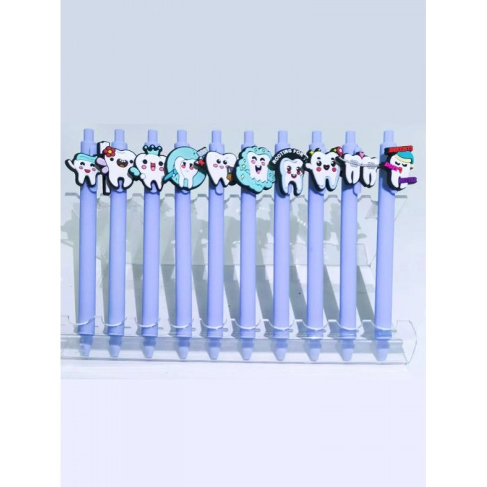 Набор стоматологических ручек с фигурками зубиков, 10 шт