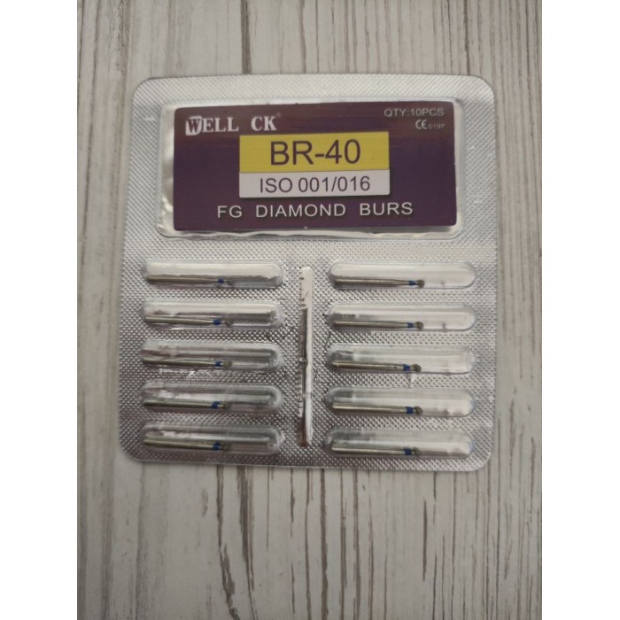 Набір алмазних борів (10 шт)  BR-40 ISO 001/016