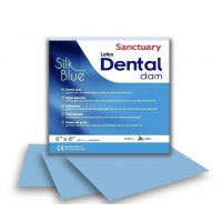 Коффердам латексний Sanctuary Dental Dam Silk Blue, середній, 36 шт (блакитний, м'ятний)