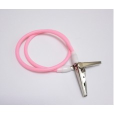 Силиконовый зажим для нагрудных салфеток Розовий