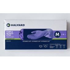 Нітрилові оглядові рукавички Halyard Purple Nitrile-Xtra™ (з подовженою манжетою), 50 шт. Розмір M