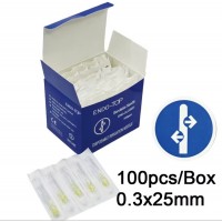 Ендодонтичні голки 0.3x25 мм два отвори 100 шт