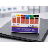 Гуттаперчеві штифти WELL CK GP .02, розмір асорті 15-40 (120 шт.)