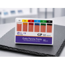 Гуттаперчеві штифти WELL CK GP .02, розмір асорті 15-40  (120 шт.)