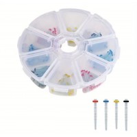 Скловолоконні штифти 200 шт 100 рифлених та 100 гладких