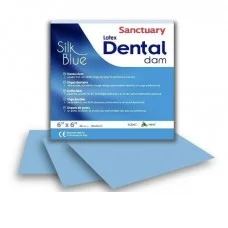 Коффердам латексний Sanctuary Dental Dam Silk Blue, середній, 36 шт (блакитний, м'ятний)